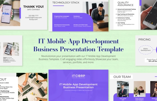 IT Mobile App Development Business Presentation Template