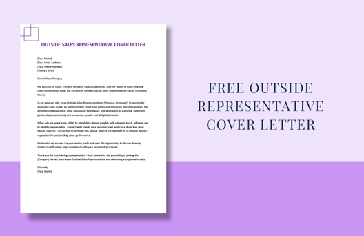 Outside Sales Representative Cover Letter