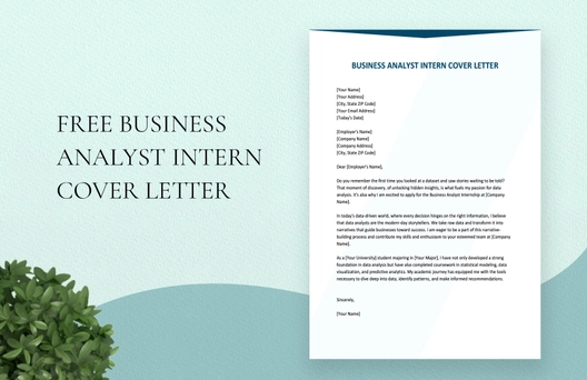 Business Analyst Intern Cover Letter