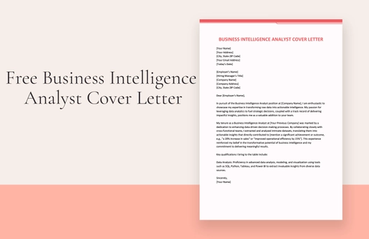 Business Intelligence Analyst Cover Letter