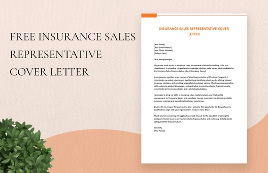 Insurance Sales Representative Cover Letter