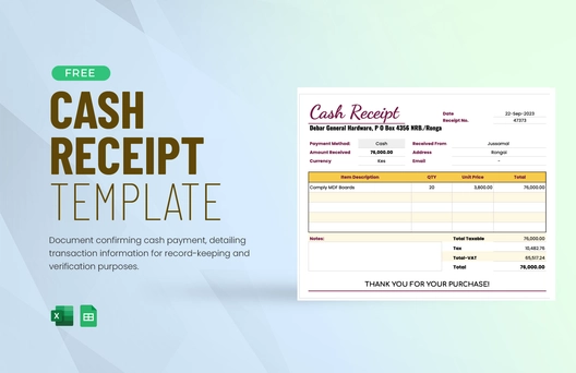 Cash Receipt Template Cash Receipt Template