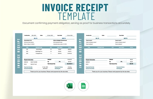 Invoice Receipt Template