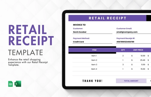 Retail Receipt Template