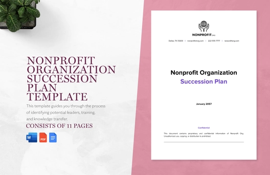 Nonprofit Organization Succession Plan Template