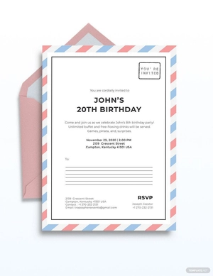 Postcard Invitation Template