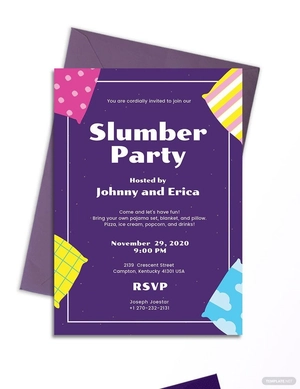 Slumber Party Invitation Template