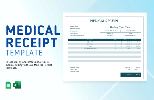 Medical Receipt Template