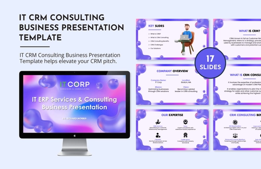 IT CRM Consulting Business Presentation Template
