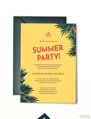 Summer Party Invitation Template