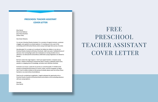 Preschool Teacher Assistant Cover Letter