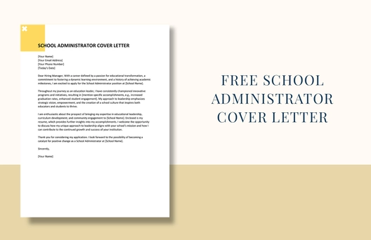 School Administrator Cover Letter