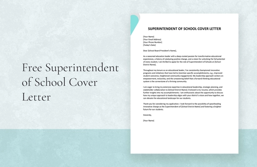Superintendent of School Cover Letter