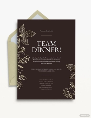 Team Dinner Invitation Template