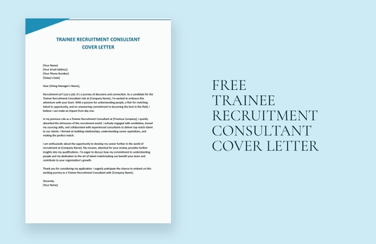 Trainee Recruitment Consultant Cover Letter