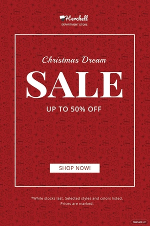 Christmas Dreams Sale Flyer Template