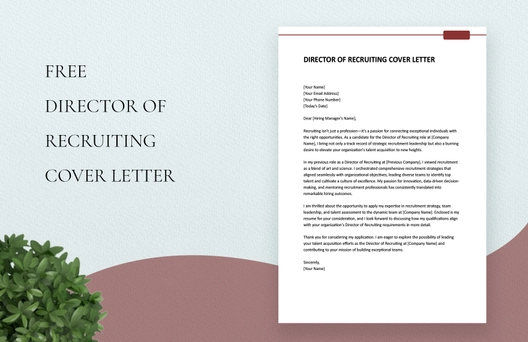 Director Of Recruiting Cover Letter Director Of Recruiting Cover Letter