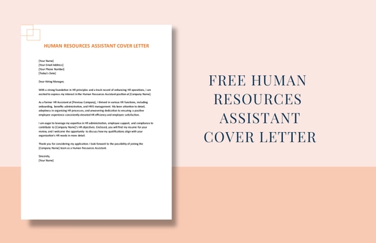 Human Resources Assistant Cover Letter
