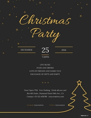 Christmas Holiday Party Flyer Template