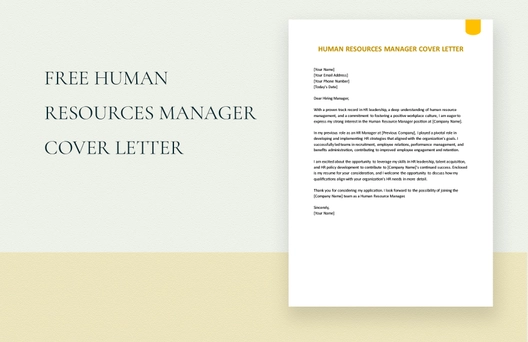 Human Resource Manager Cover Letter Human Resource Manager Cover Letter