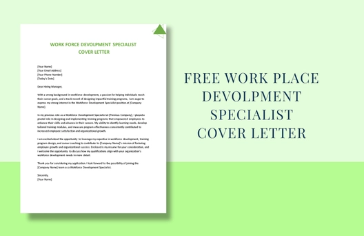 Workforce Development Specialist Cover Letter