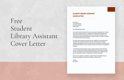 Student Library Assistant Cover Letter