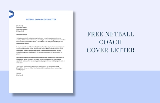Netball Coach Cover Letter Netball Coach Cover Letter