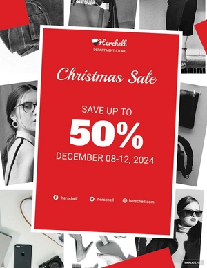 Christmas Holiday Savings Sale Flyer Template