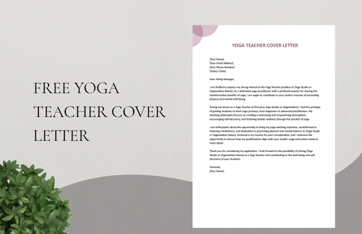 Yoga Teacher Cover Letter