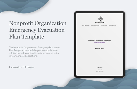Nonprofit Organization Emergency Evacuation Plan Template