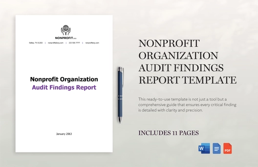 Nonprofit Organization Audit Findings Report Template Nonprofit Organization Audit Findings Report Template