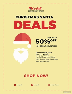 Christmas Santa Sale Flyer Template