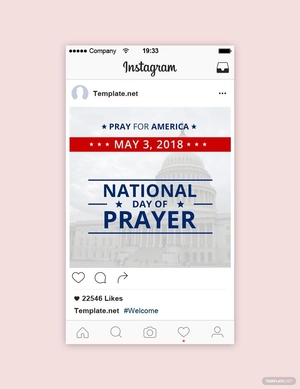 National Day of Prayer Instagram Post Template