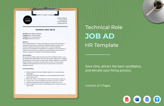 Technical Role Job Ad HR Template