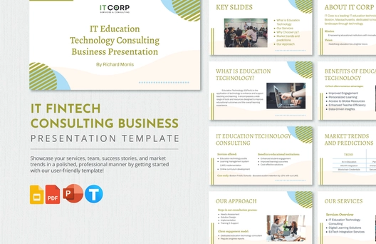 IT Education Technology Consulting Business Presentation Template