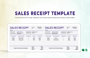 Sales Receipt Template