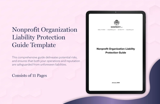 Nonprofit Organization Liability Protection Guide Template Nonprofit Organization Liability Protection Guide Template
