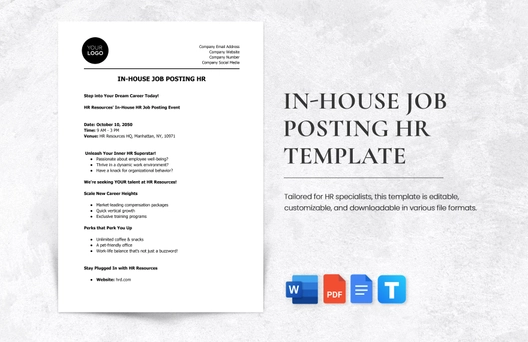 In-house Job Posting HR Template