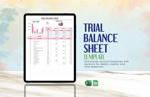 Trial Balance Sheet Template