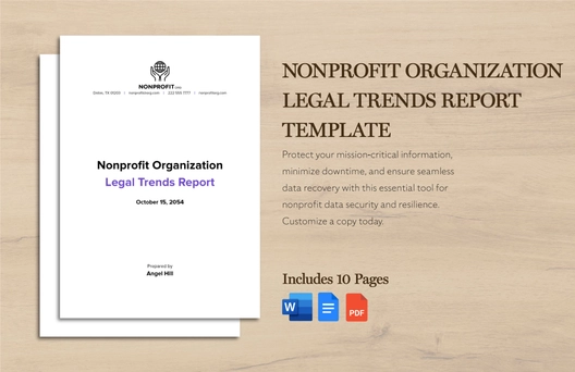Nonprofit Organization Legal Trends Report Template Nonprofit Organization Legal Trends Report Template