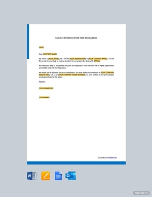 Solicitation Letter for Donations