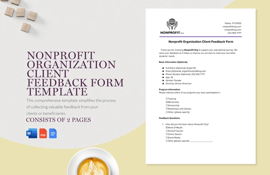 Nonprofit Organization Client Feedback Form Template Nonprofit Organization Client Feedback Form Template