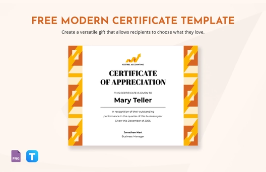 Modern Certificate Template