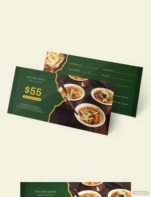 Meal Dinner Voucher Template