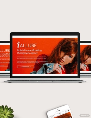 Model Agency Website Header Template