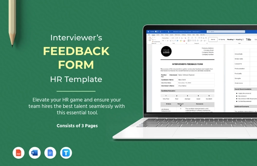 Interviewer's Feedback Form HR Template