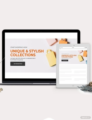 Online Shopping Website Header Template