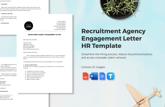 Recruitment Agency Engagement Letter HR Template