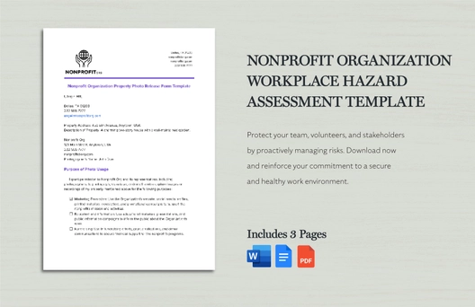 Nonprofit Organization Workplace Hazard Assessment Template
