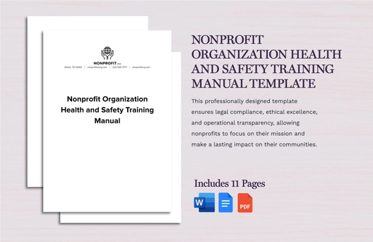 Nonprofit Organization Health and Safety Training Manual Template